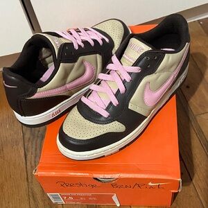 Nike Women’s Low-Top Sneakers in Pink, Tan & Black